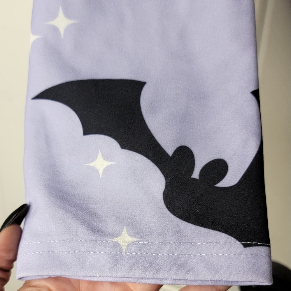 Shein Curve Bat and Star Print Crop Top - Picture 2 of 4
